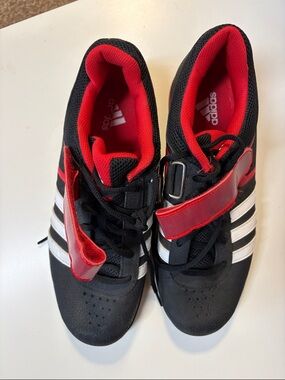 Adidas Power Lifting Black, Red & White shoes